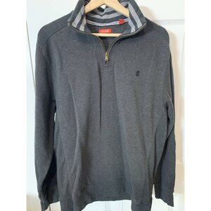 Izod 1/4 Zip Gray Sweater Men’s Sz Large Pullover‎